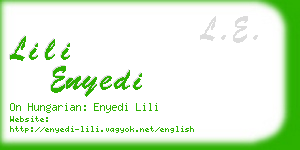 lili enyedi business card